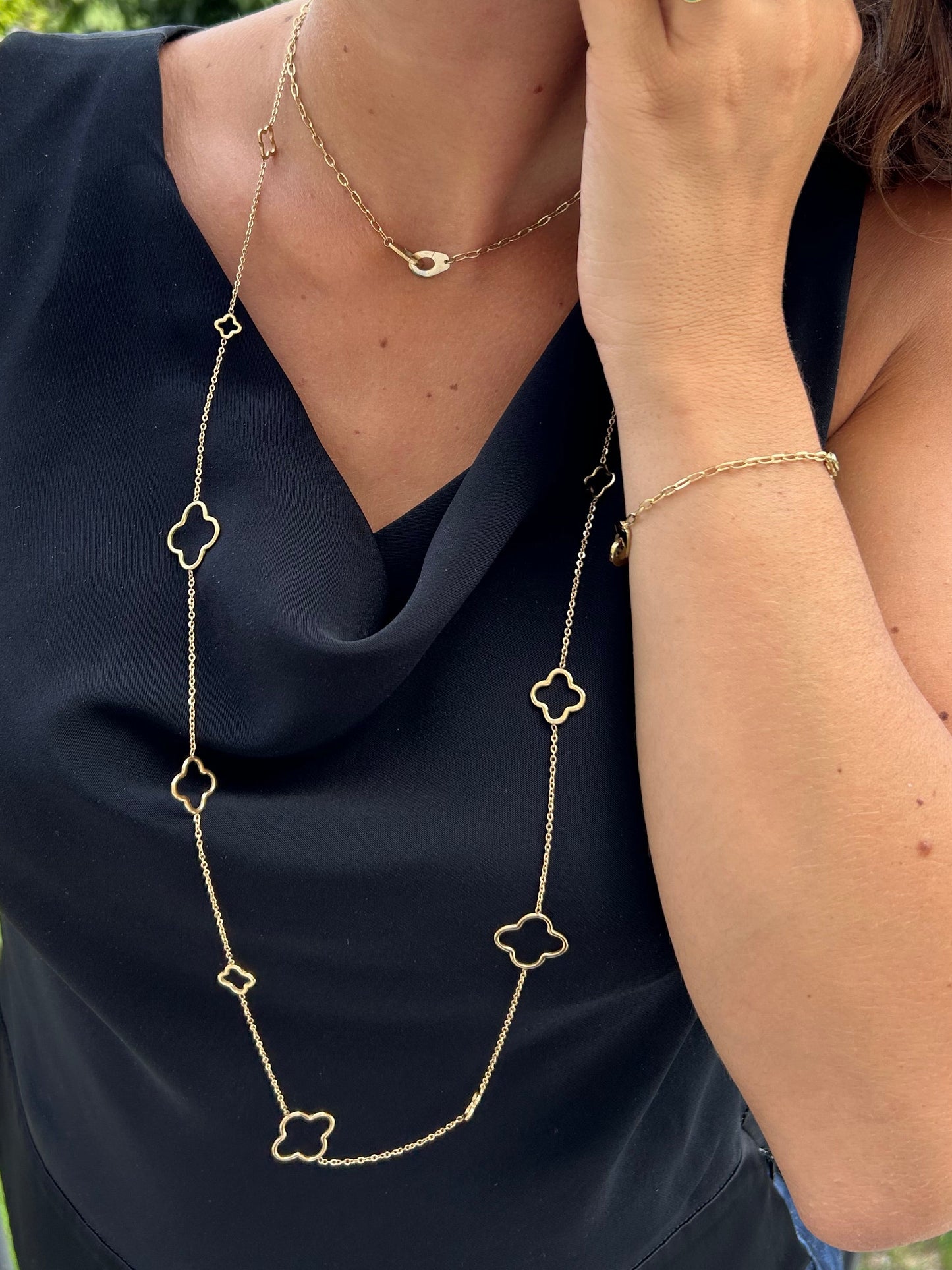 Collier LARA menottes en acier inoxydable ARGENTÉ