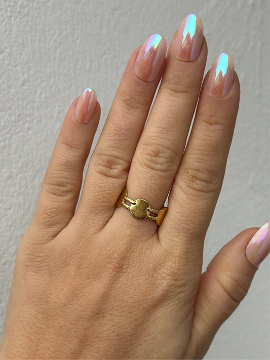 Bague SIA en acier inoxydable DORÉ