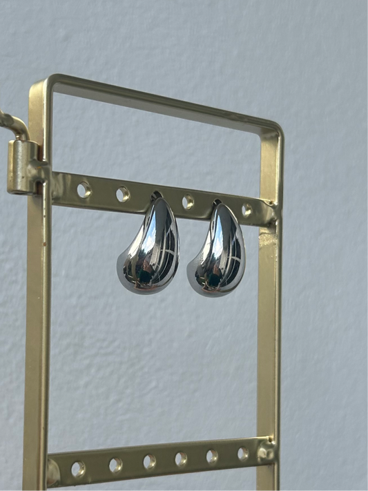 Boucles d’oreilles GAÏA en acier inoxydable ARGENTÉ