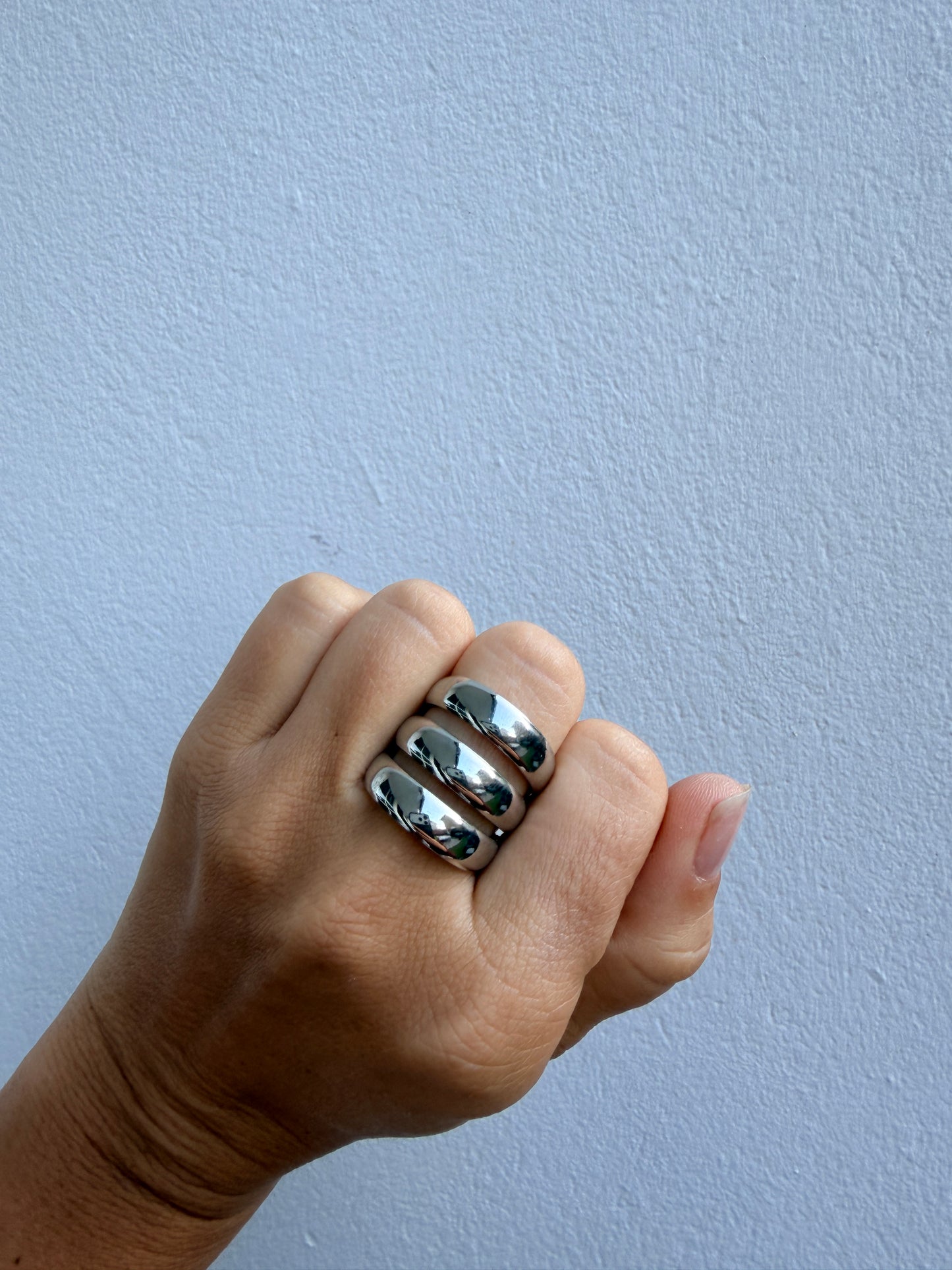 Bague MÉLIA en acier inoxydable ARGENTÉ
