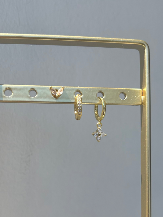 Boucles TRIO en acier inoxydable DORÉ