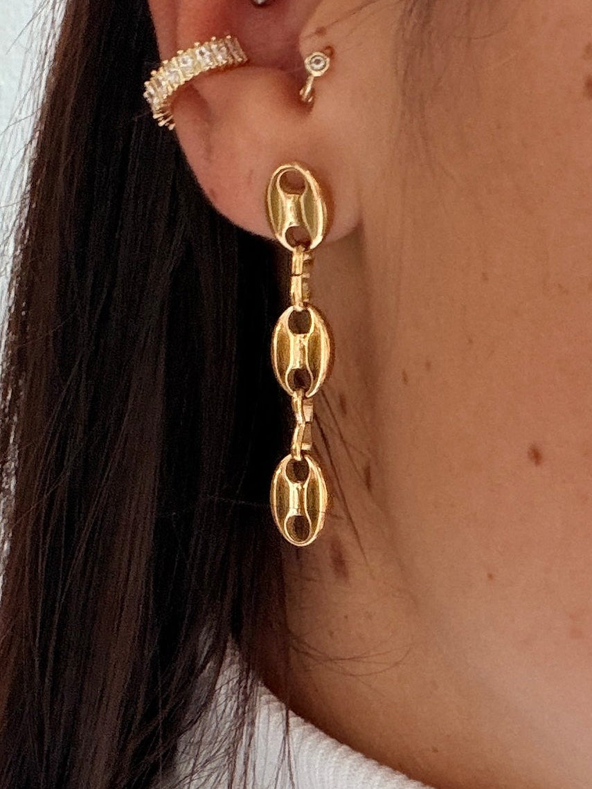 Boucles d’oreilles NORA en acier inoxydable DORÉ