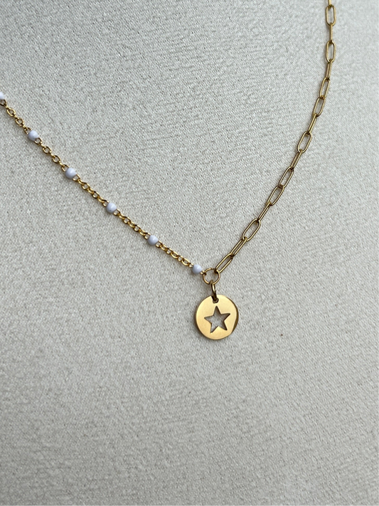 Collier MOONA en acier inoxydable DORÉ
