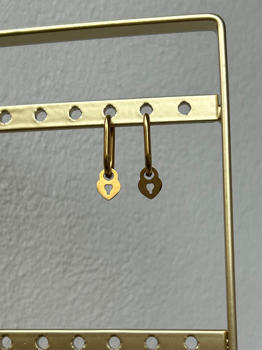 Boucles d’oreilles LOCKY en acier inoxydable DORÉ